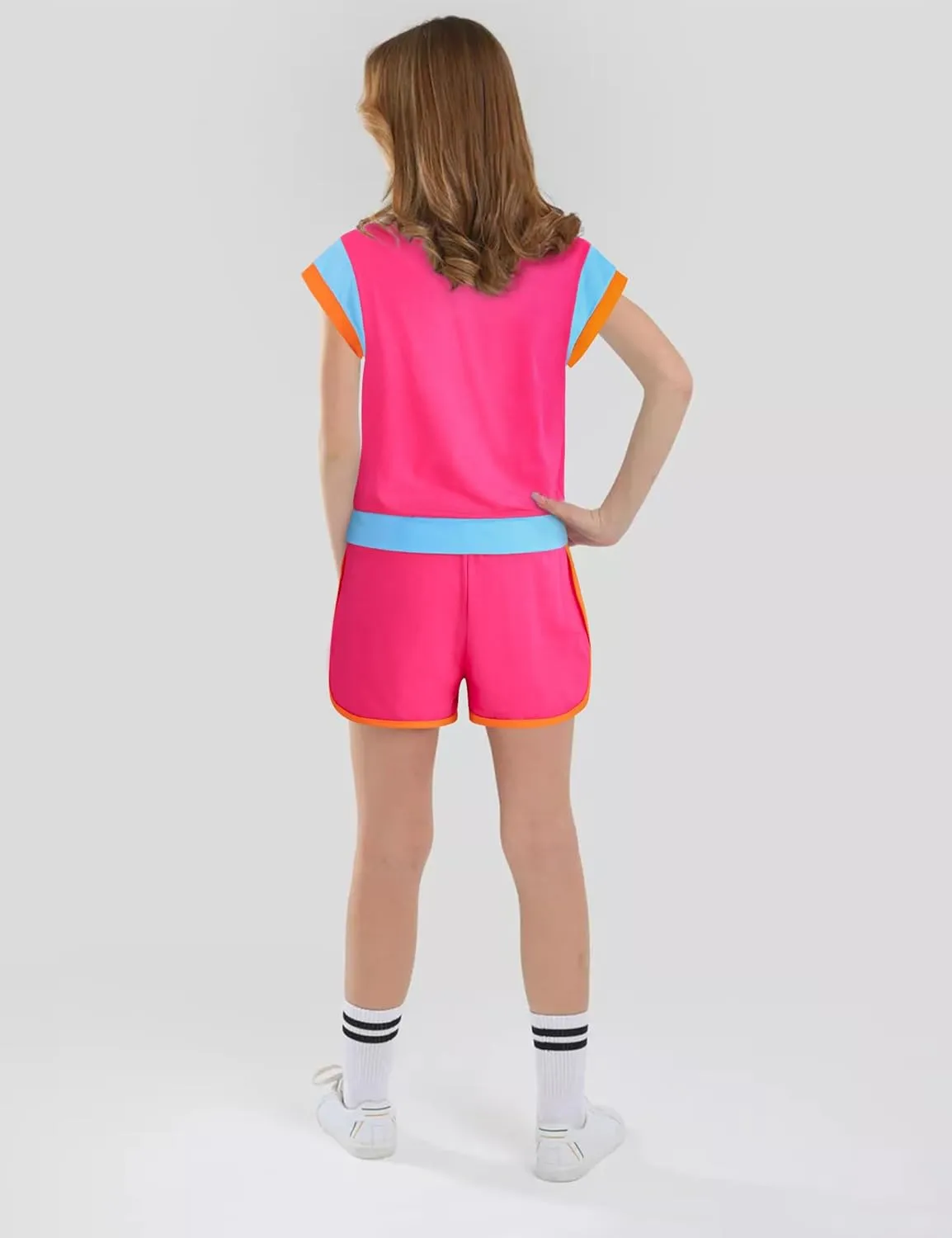 Girls Clothes Color Block Sleeveless Tank Top with Shorts 2PCS Summer Outfits