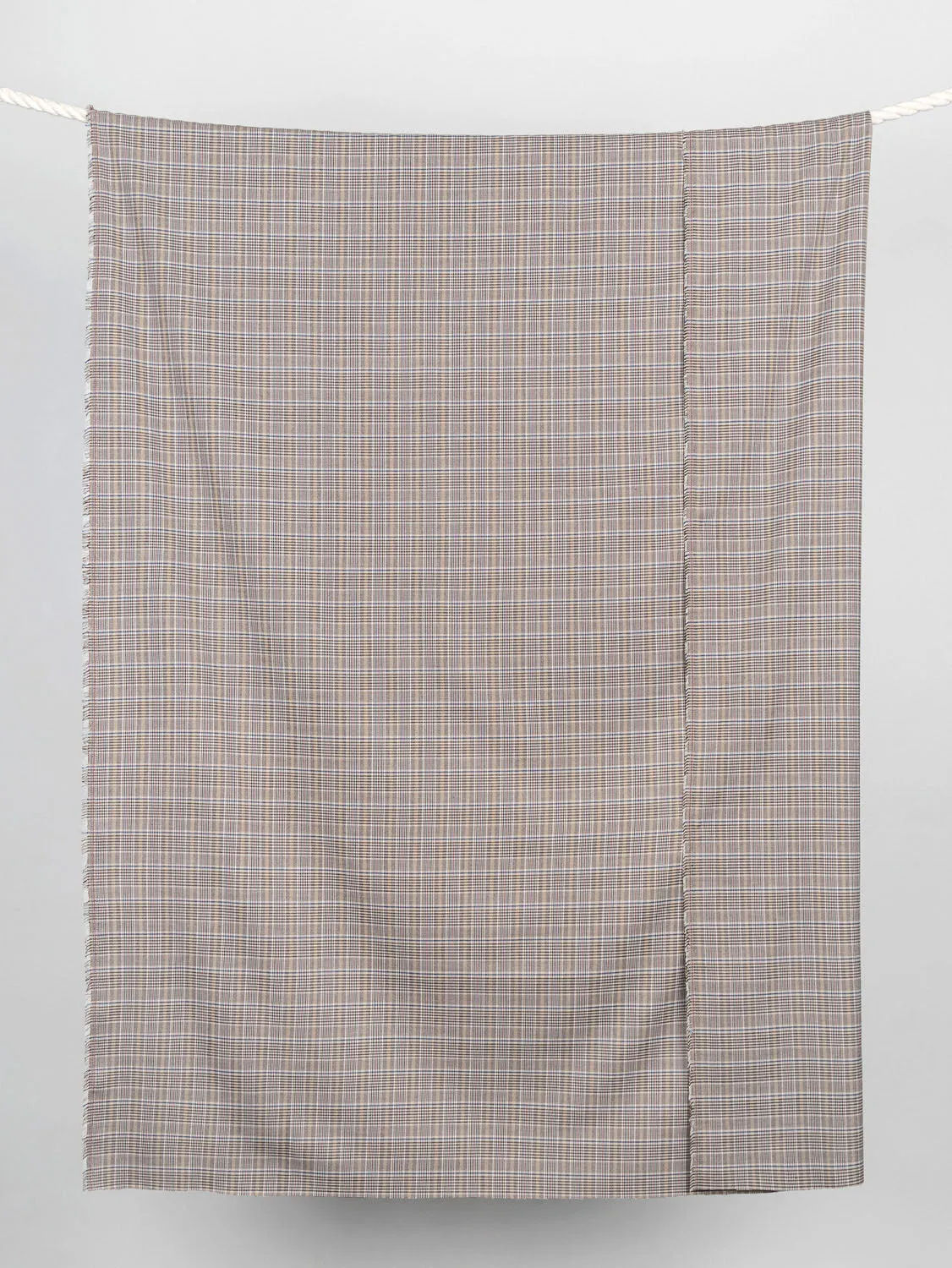Glen Check Suiting Deadstock - Beige   Umber   Navy   Crimson