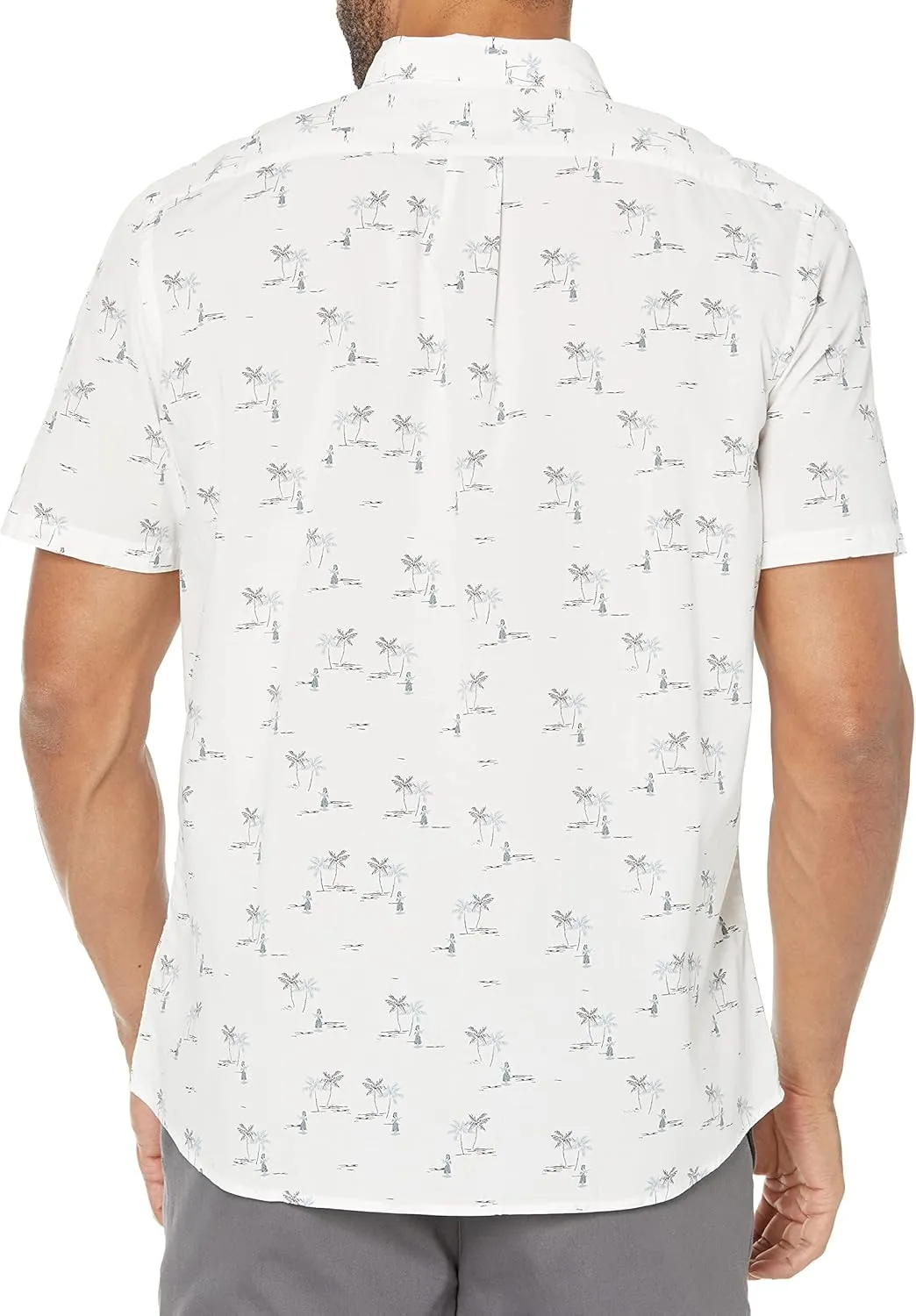 Goodthreads Men's Standard-Fit Short-Sleeve Printed Poplin Shirt