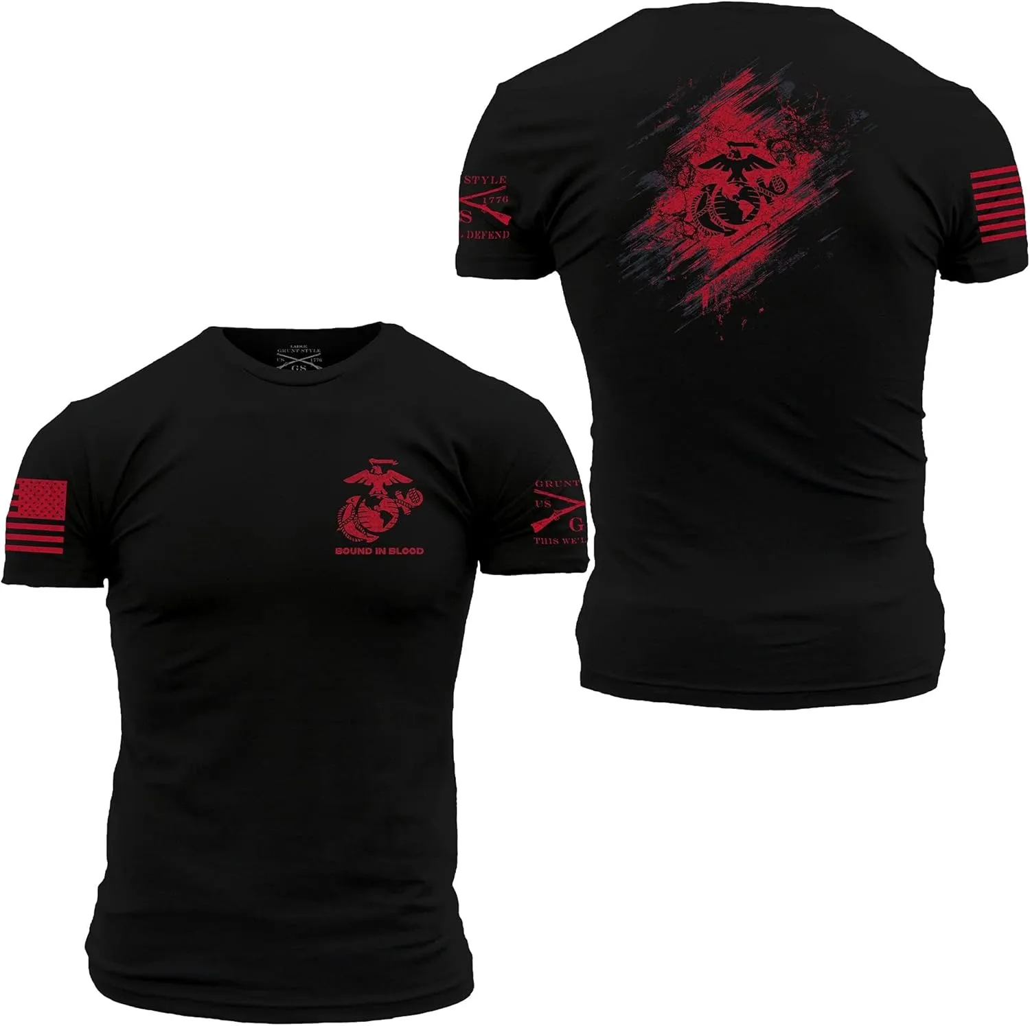 Grunt Style USMC Bound in Blood Men's T-Shirt