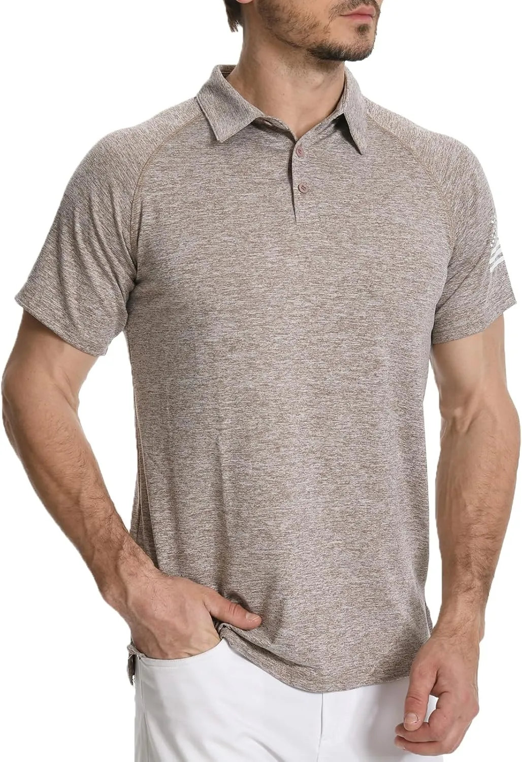 H HYFOL Mens Golf Shirt Moisture Wicking Quick-Dry Short Sleeve Casual Patriotic Polo Shirts for Men