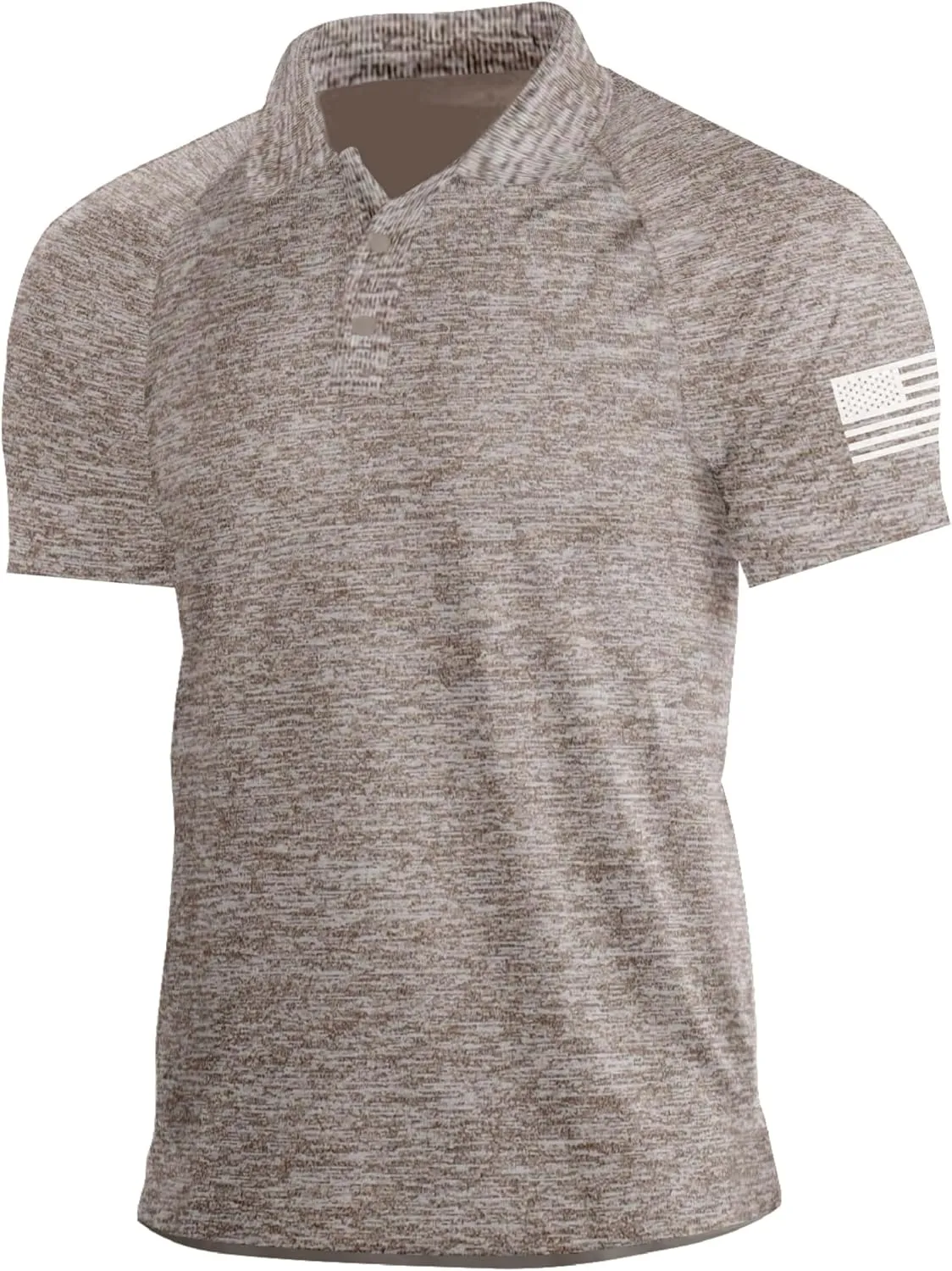 H HYFOL Mens Golf Shirt Moisture Wicking Quick-Dry Short Sleeve Casual Patriotic Polo Shirts for Men