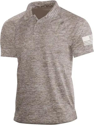 H HYFOL Mens Golf Shirt Moisture Wicking Quick-Dry Short Sleeve Casual Patriotic Polo Shirts for Men