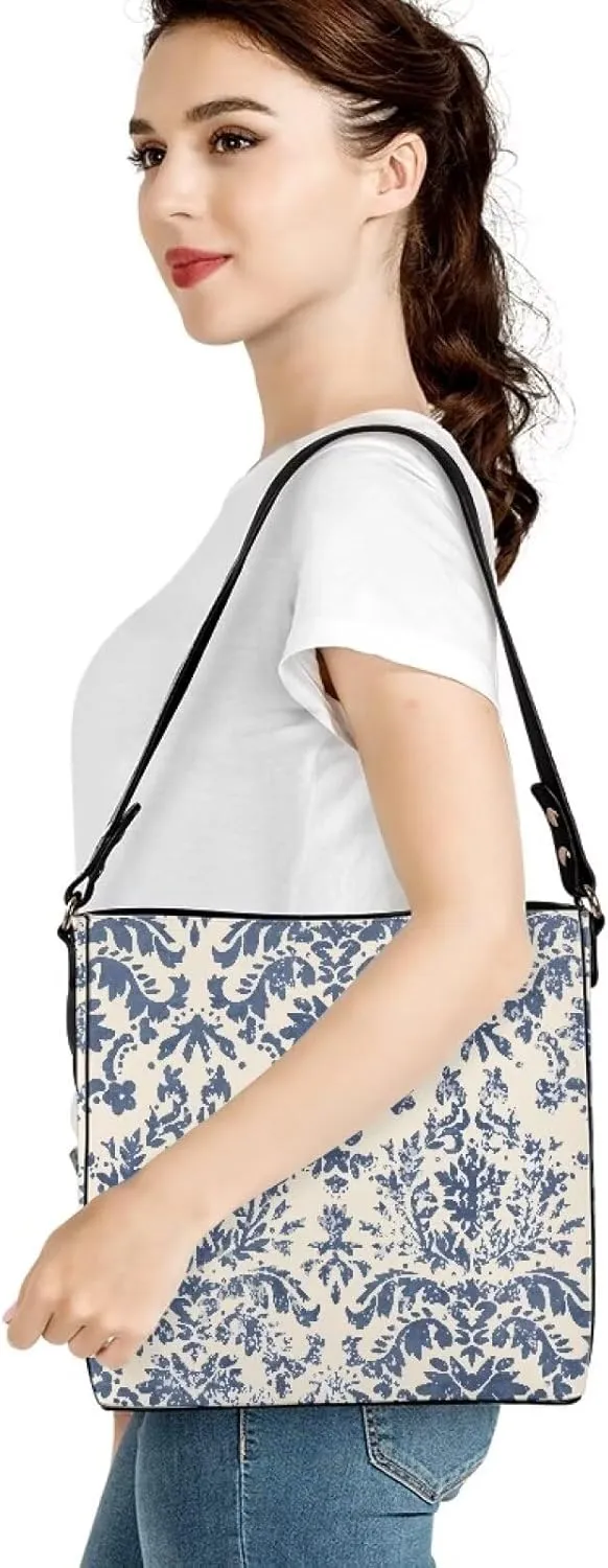 Handbags for Women Large Capacity Hobo Bags Leather Bucket Top-handle Purse