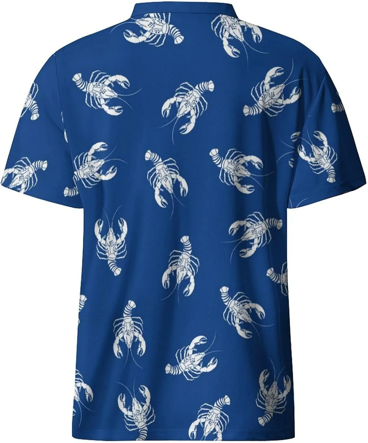 Hawaiian Mens Henley Polo Shirts Short Sleeve Quick Dry Funny Print Casual Collarless Golf Shirts for Men