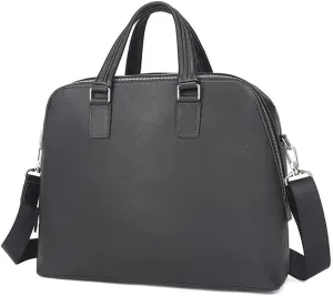 HBJWOV Men's handbag top layer cowhide business leather document bag business briefcase