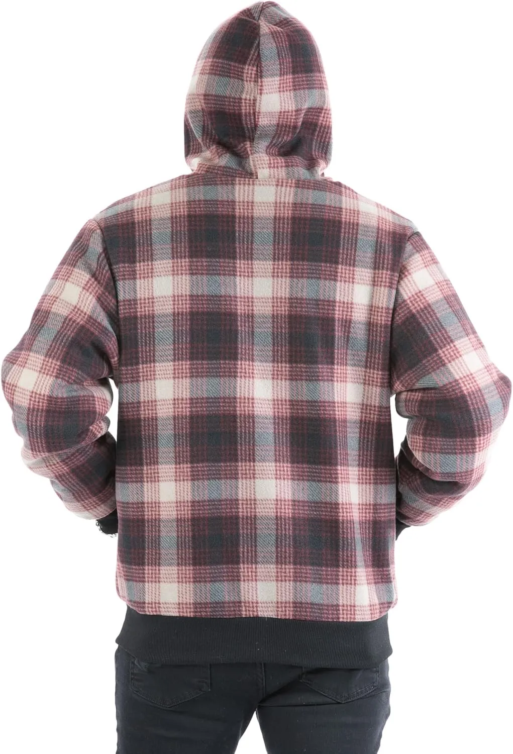 Heavyweight Hoodies for Men Jackets Comfy Sherpa Lined Zip Up Hoodie Coats with Pockets Outerwear