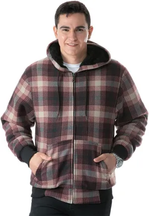 Heavyweight Hoodies for Men Jackets Comfy Sherpa Lined Zip Up Hoodie Coats with Pockets Outerwear