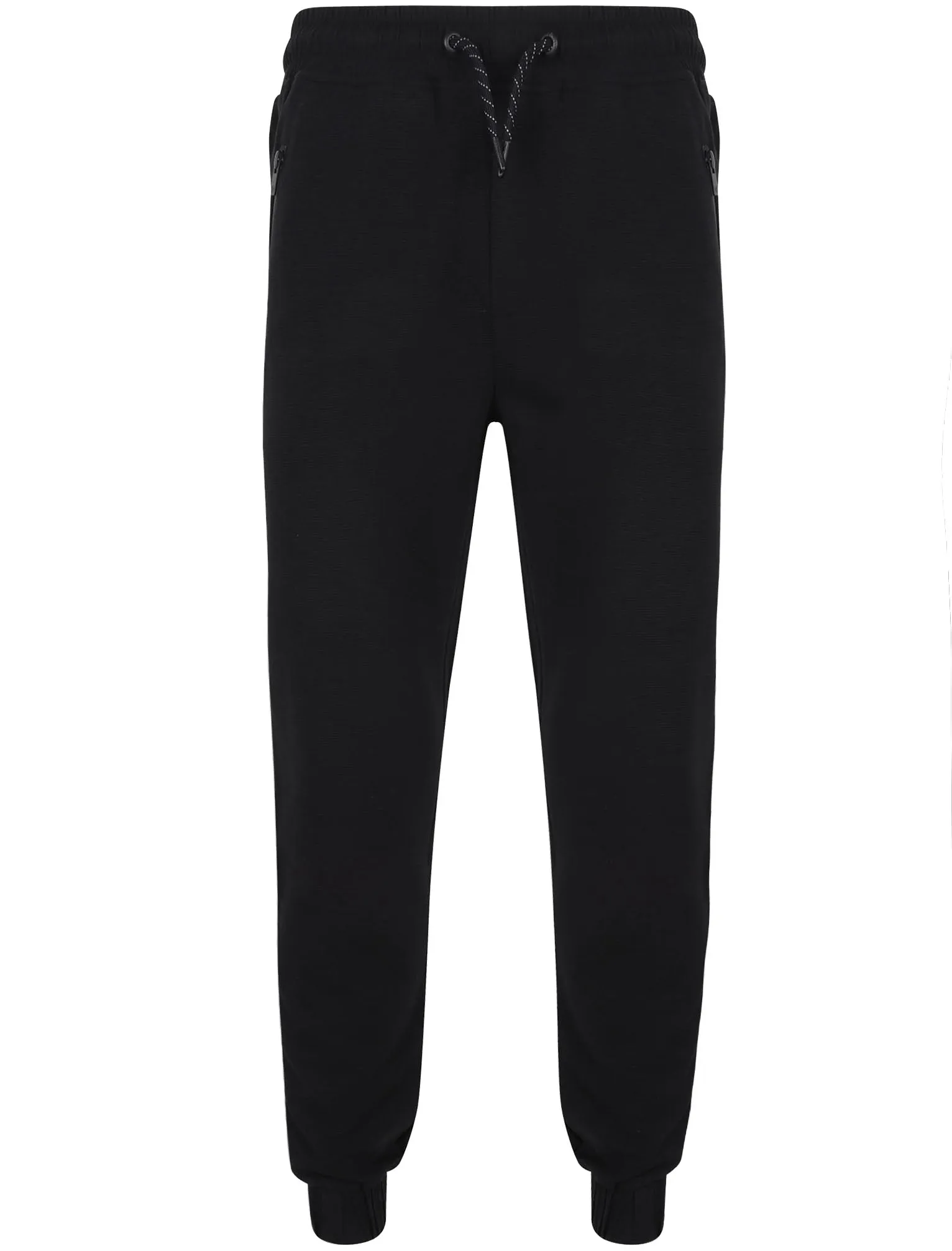 Hika Ottoman Stripe Cuffed Joggers in Black - Dissident