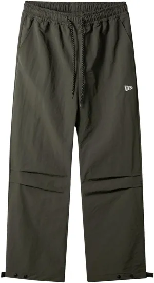 hlysgo Men Waterproof Pants Casual Loose Fit Fleece Lined Wide Leg Pants Drawstring Waist Outdoor Hiking Pants with Pockets