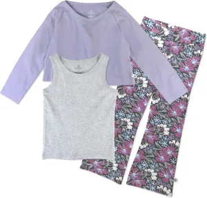 HonestBaby baby-girls Novelty Top With Flare Leg Bottom 100% Organic Cotton for Baby and Toddler Girls