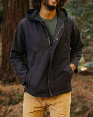 Hooded Deck Jacket in Navy