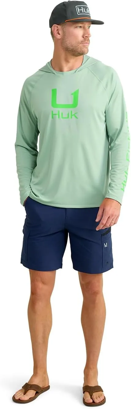 HUK Men's Icon Hoodie, Fishing Shirt with Sun Protection