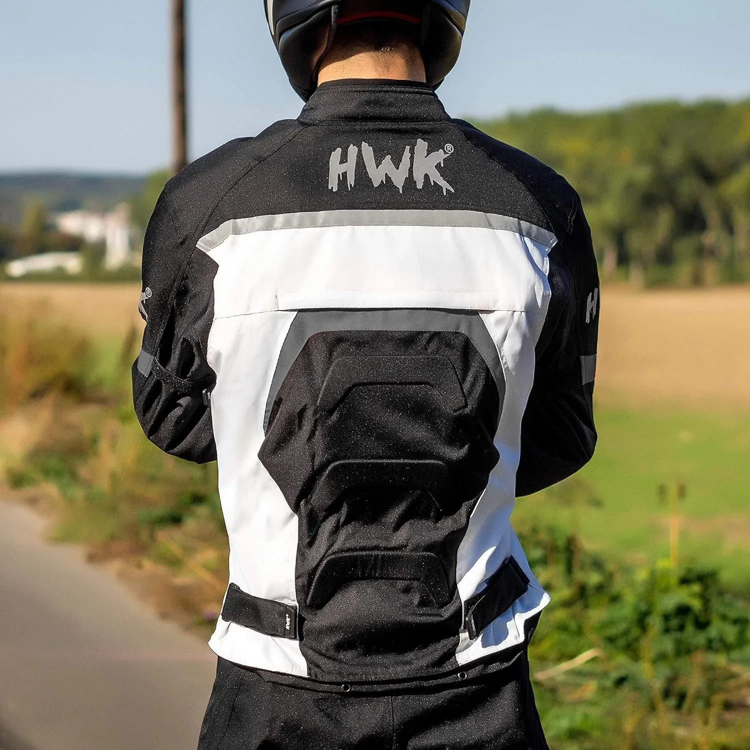 HWK Spyder Motorcycle Jacket for Men with Weather Resistant Cordura Textile Fabric for Enduro Motocross Jacket