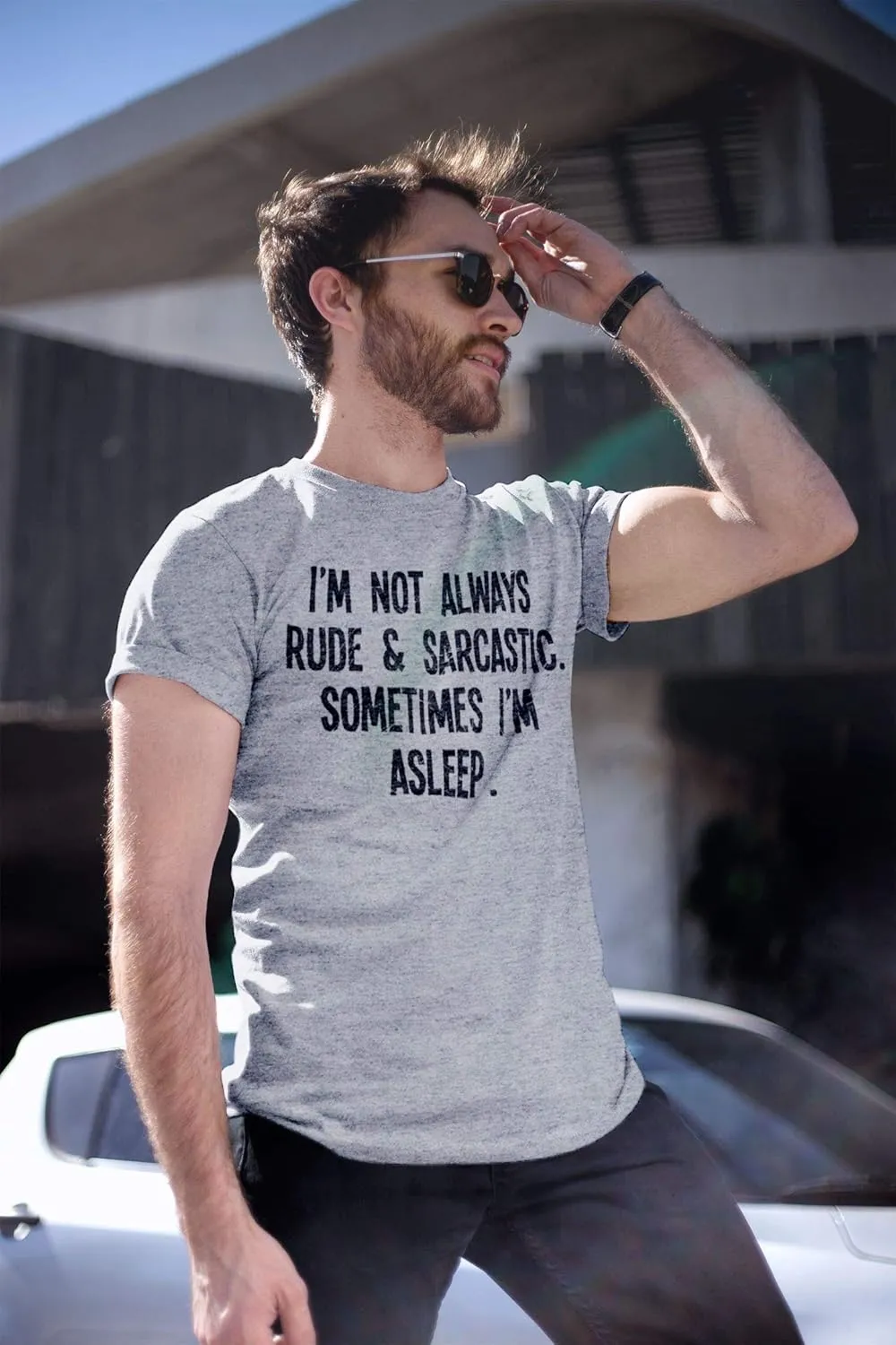I`m Not Always Rude & Sarcastic, Sometimes I`m Asleep - Mens or Womens Funny Slogan Organic Cotton T-Shirt
