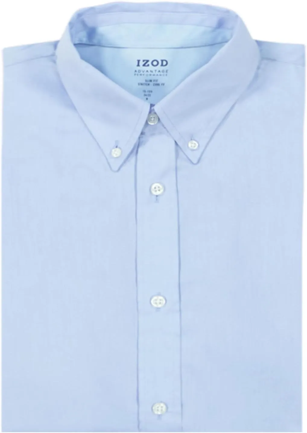 IZOD Men's Slim Fit Dress Shirt Long Sleeve Wrinkle Free Stretch Button Down Collar