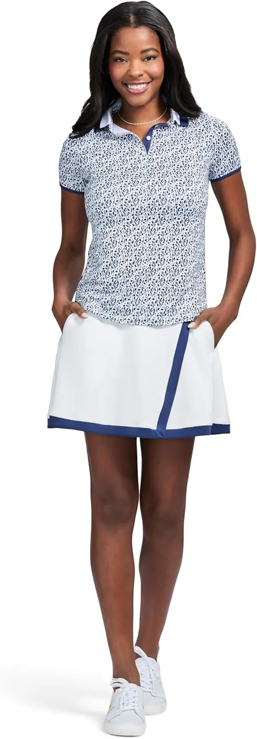 IZOD Women's Shirt Performance Stretch Golf Collared Short Sleeve