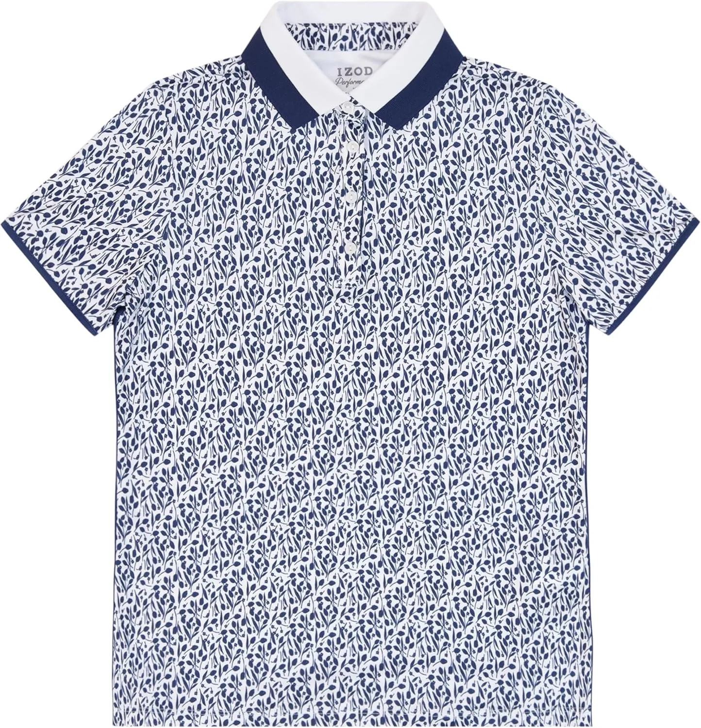 IZOD Women's Shirt Performance Stretch Golf Collared Short Sleeve