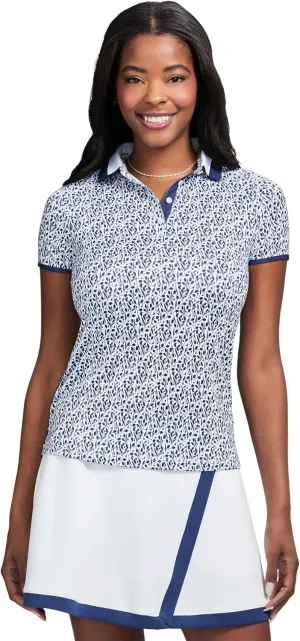 IZOD Women's Shirt Performance Stretch Golf Collared Short Sleeve