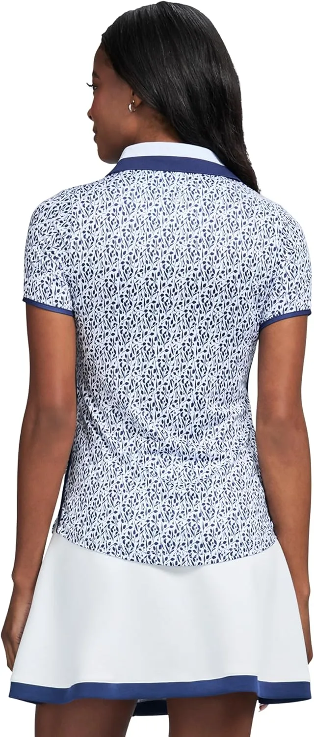 IZOD Women's Shirt Performance Stretch Golf Collared Short Sleeve