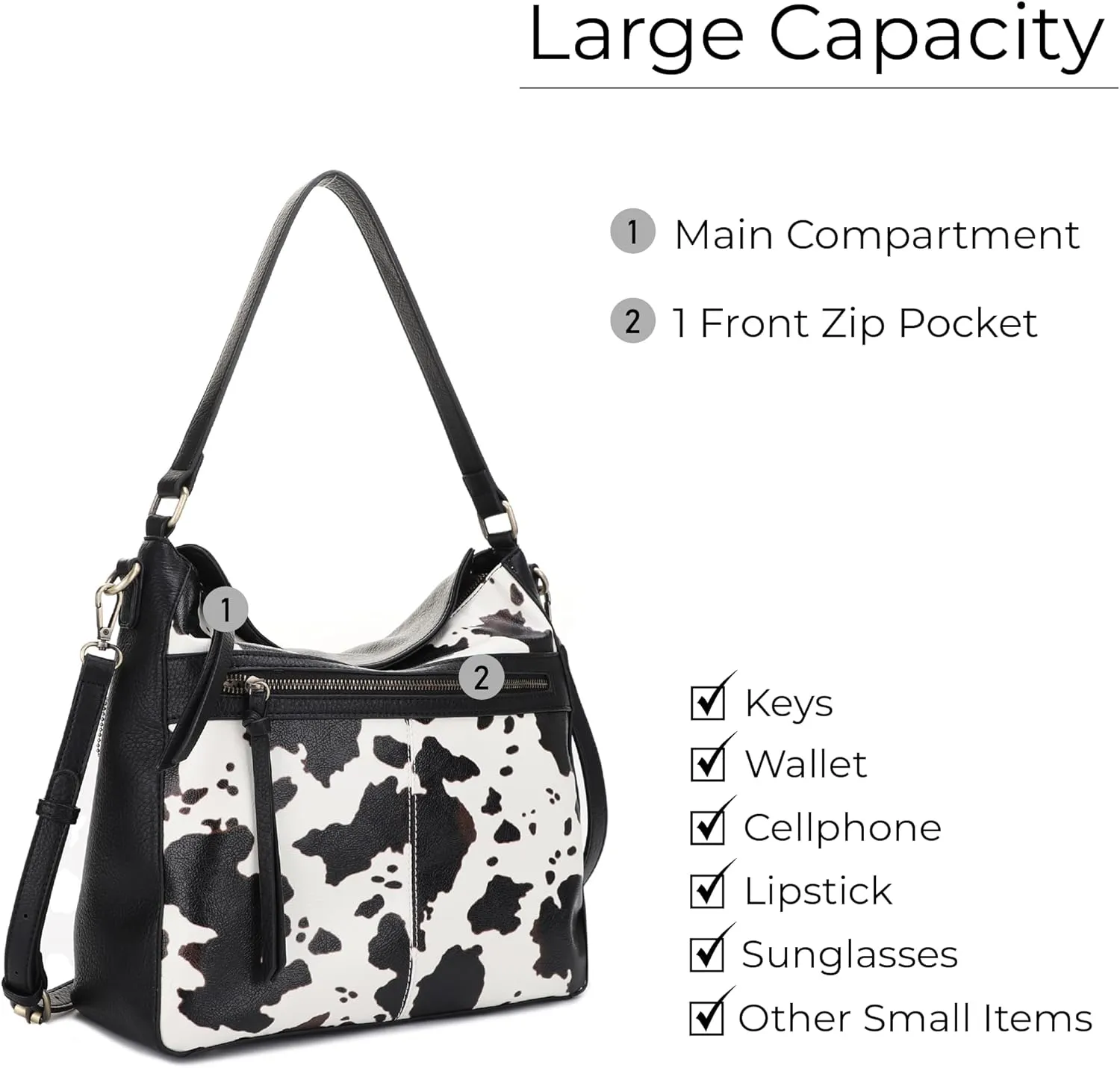 JESSIE & JAMES | Dakota Top Handle Concealed Carry Hobo Purse with Adustable Shoulder Strap