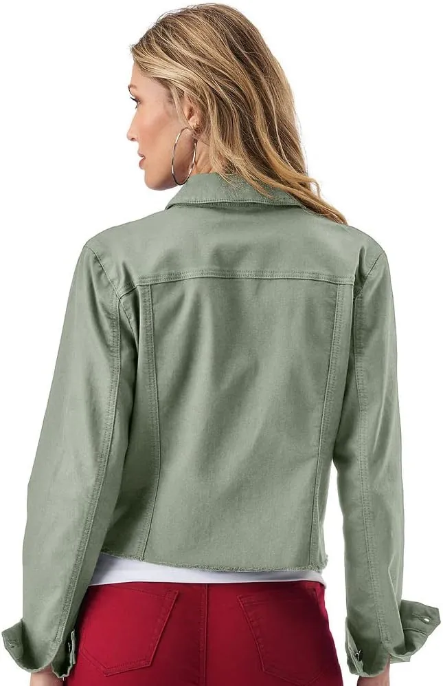 K. Jordan Womens Stretch Denim Colored Jean Jacket