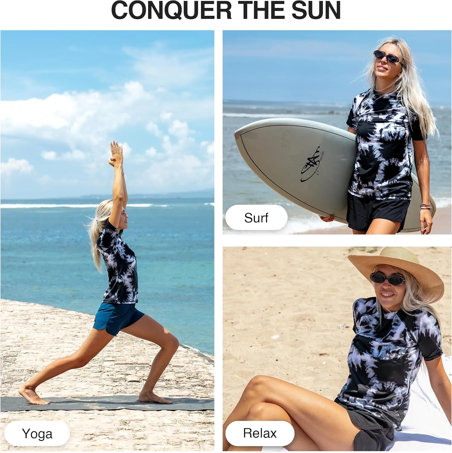 Kanu Surf Women's Breeze UPF 50 Short Sleeved Active Rashguard & Workout Top