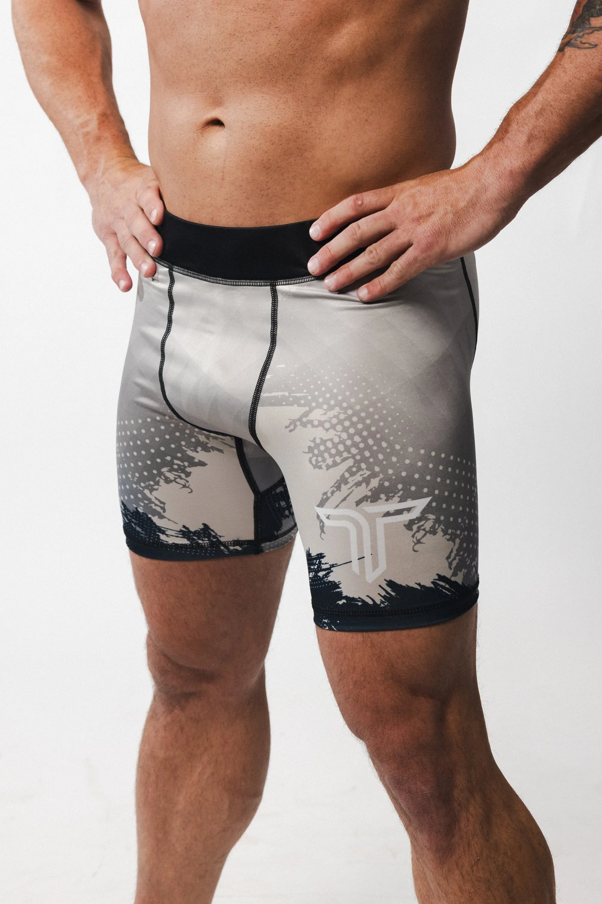 Kaos Camo Compression Shorts - Cinder