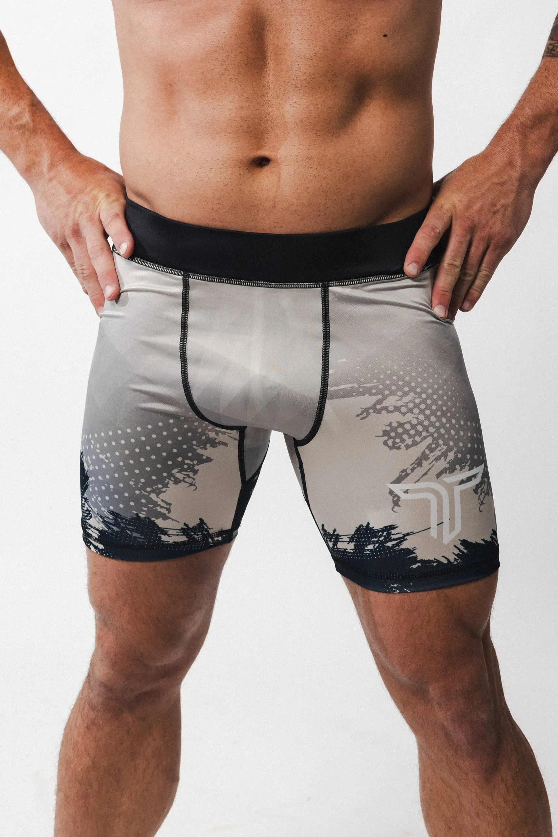 Kaos Camo Compression Shorts - Cinder