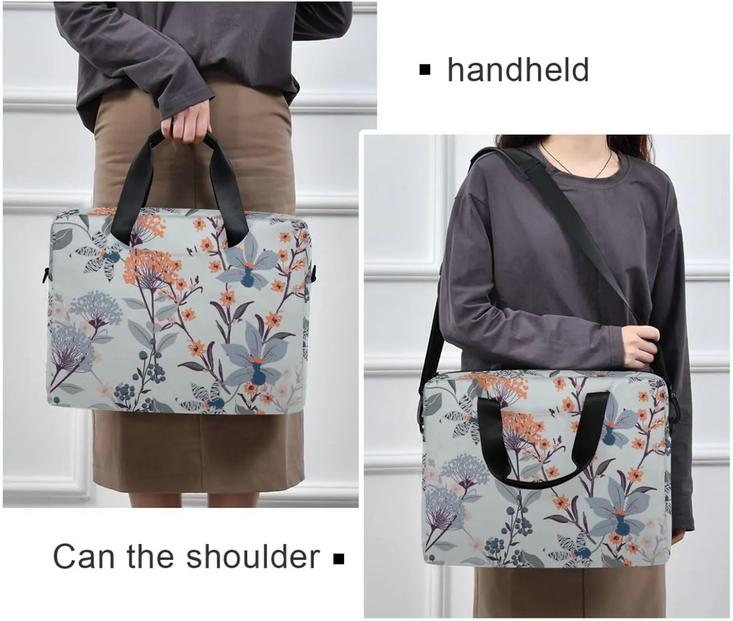 Laptop Computer Messenger Tote Bag Briefcase Crossbody Shoulder Strap Top Handle Men Women