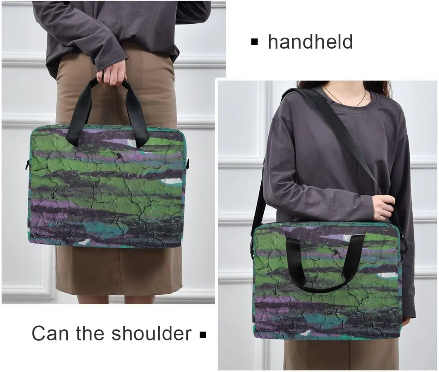 Laptop Computer Tote Bag Briefcase Crossbody with Shoulder Strap Top Handle Men Women