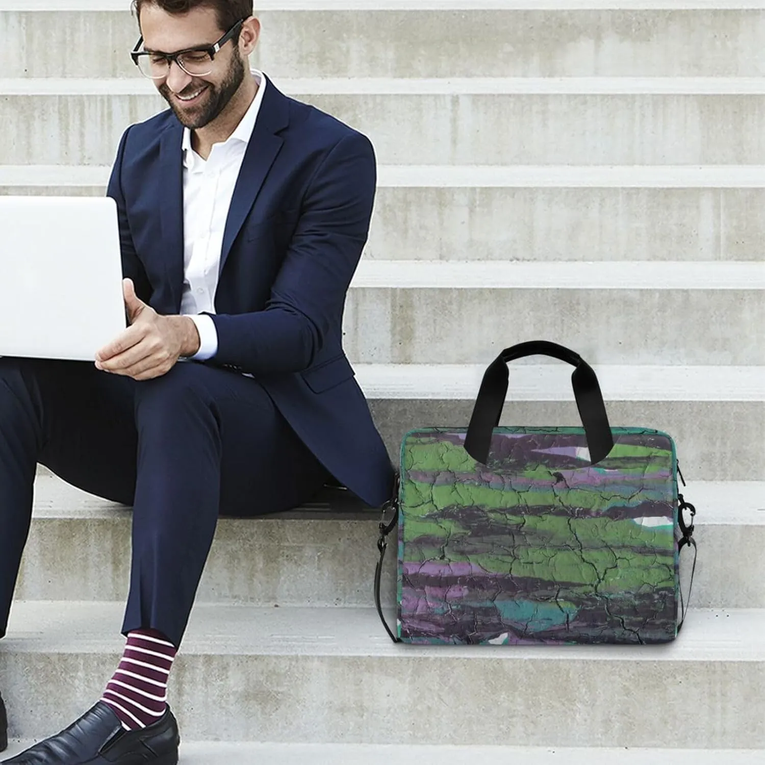 Laptop Computer Tote Bag Briefcase Crossbody with Shoulder Strap Top Handle Men Women