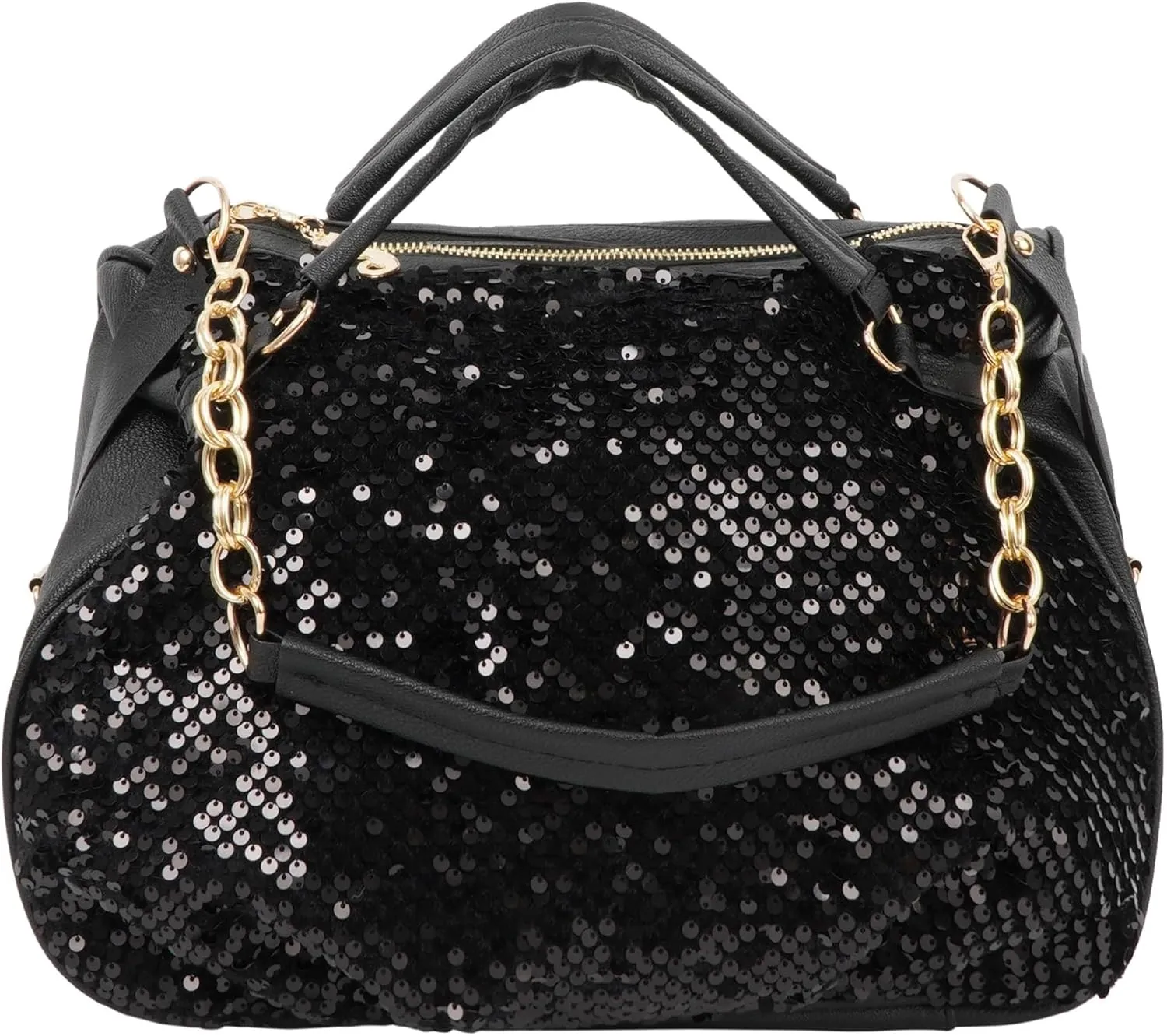 Large Crossbody Purse Leather Top Handle Punk Rivet Hobo Handbag for Women