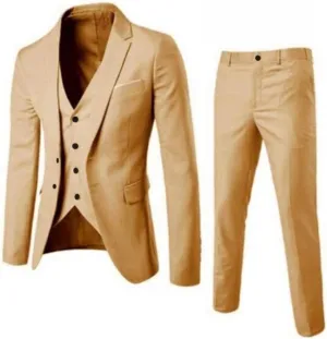 LCMTWX Men Suit 2024 3 Suit Business Wedding Party Jacket Vest & Pants Coat Mens 3 Piece Suit Dress Pants for Men Slim Fit
