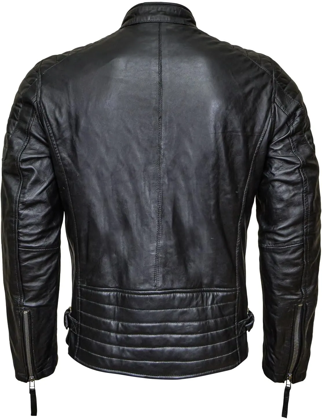 Leather Jacket Men - Stylish Cafe Racer for Men | Men's Leather Jacket Jacket for Comfort & Durability