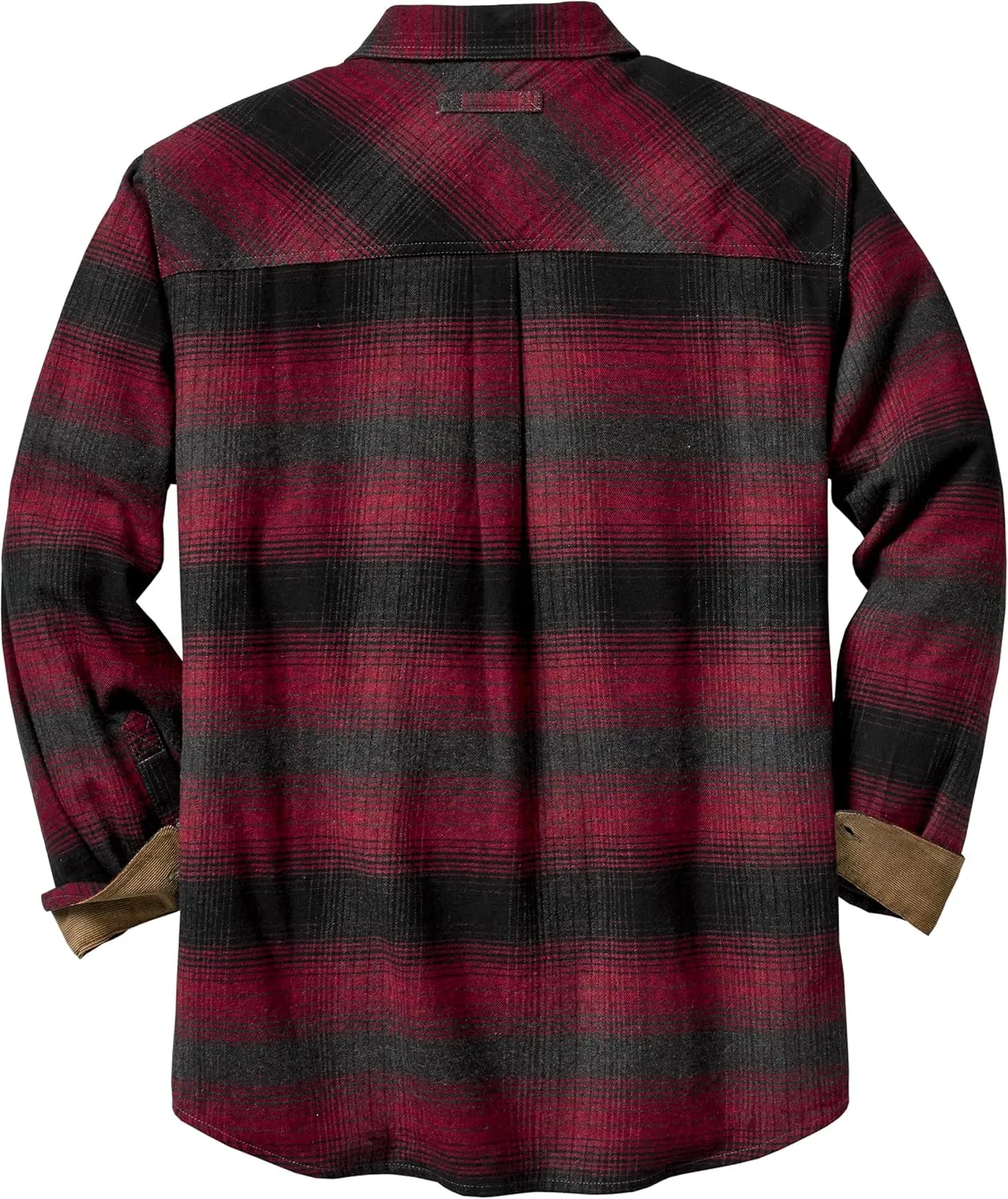 Legendary Whitetails Men's Buck Camp Flannel, Long Sleeve Plaid Button Down Casual Shirt, Corduroy Cuffs