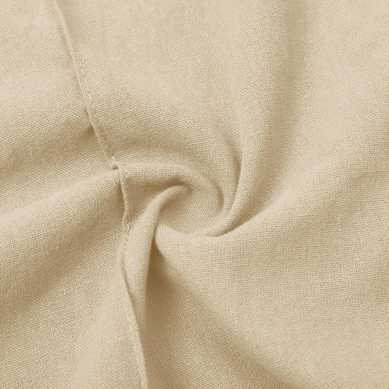 Lightweight Summer Pants Women Plus Size Cotton Linen Pants Casual Drawstring Elastic High Waisted Straight Leg Pants