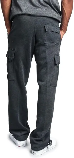 Linen Pants for Men 2023 Fashion Drawstring Stretch Solid Cargo Trousers Multi Pockets Athletic-Fit Sweatpants