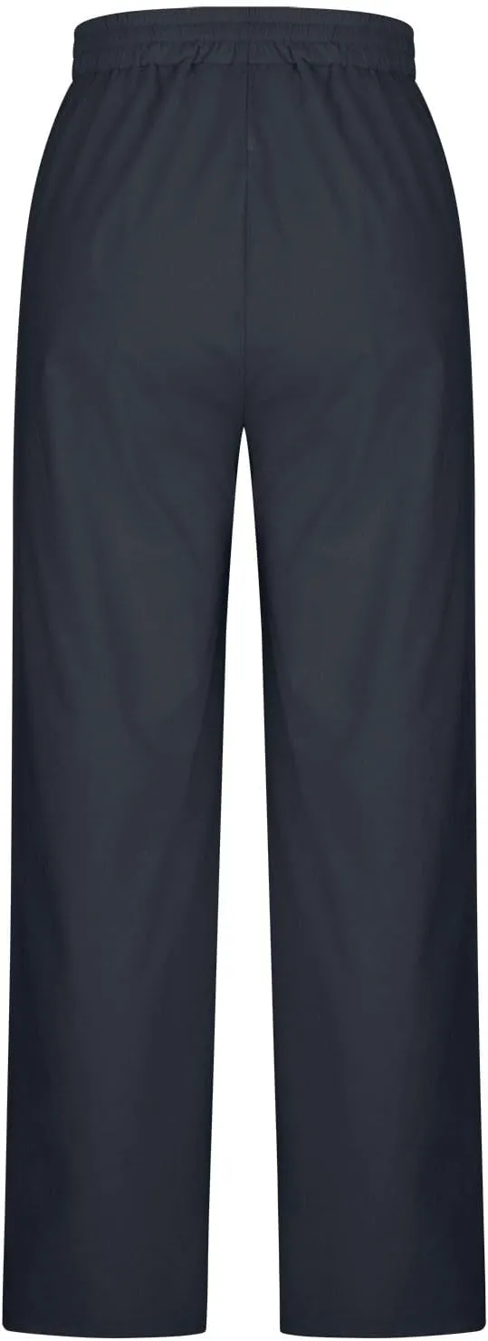 Linen Pants for Women Summer Palazzo Pants Casual Cotton Linen Wide Leg Trousers Flowy Beach Pants with Pockets