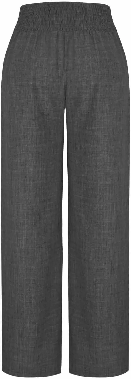 Linen Pants Women Loose Fit Summer High Waist Lounge Pants Plus Size Comfy Flowy Palazzo Trousers with Pockets 2025