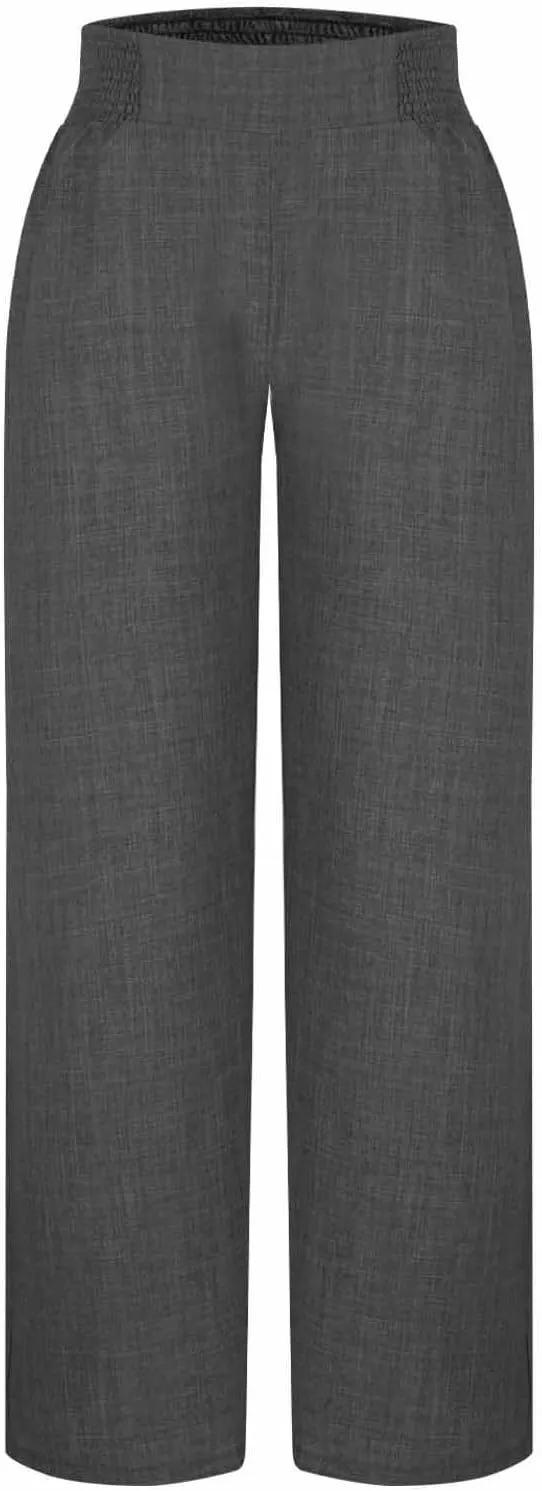 Linen Pants Women Loose Fit Summer High Waist Lounge Pants Plus Size Comfy Flowy Palazzo Trousers with Pockets 2025