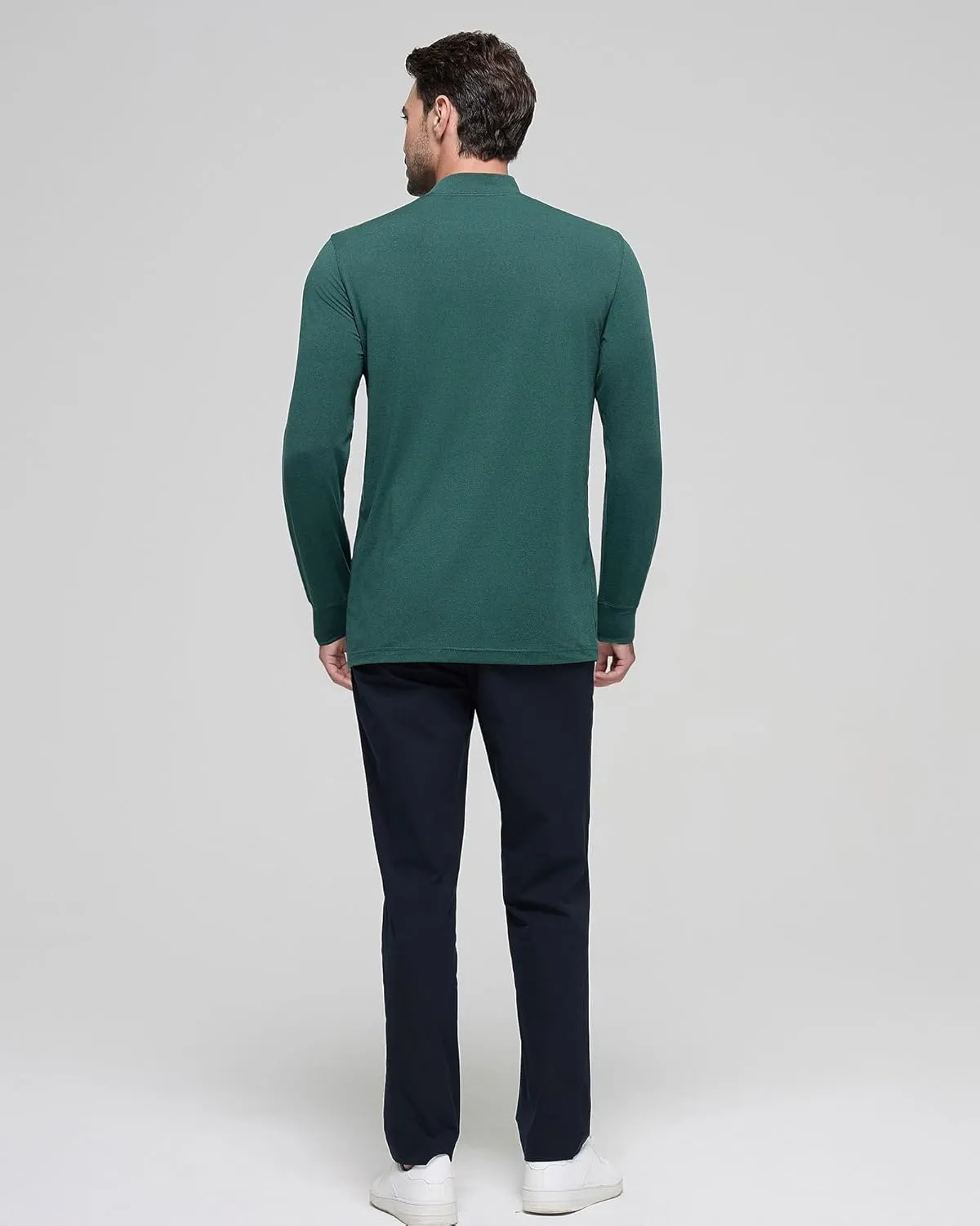 Long Sleeve Shirts for Men Mock Turtleneck Moisture Wicking Business Casual Pullover Undershirts Mens Tee Shirt Top