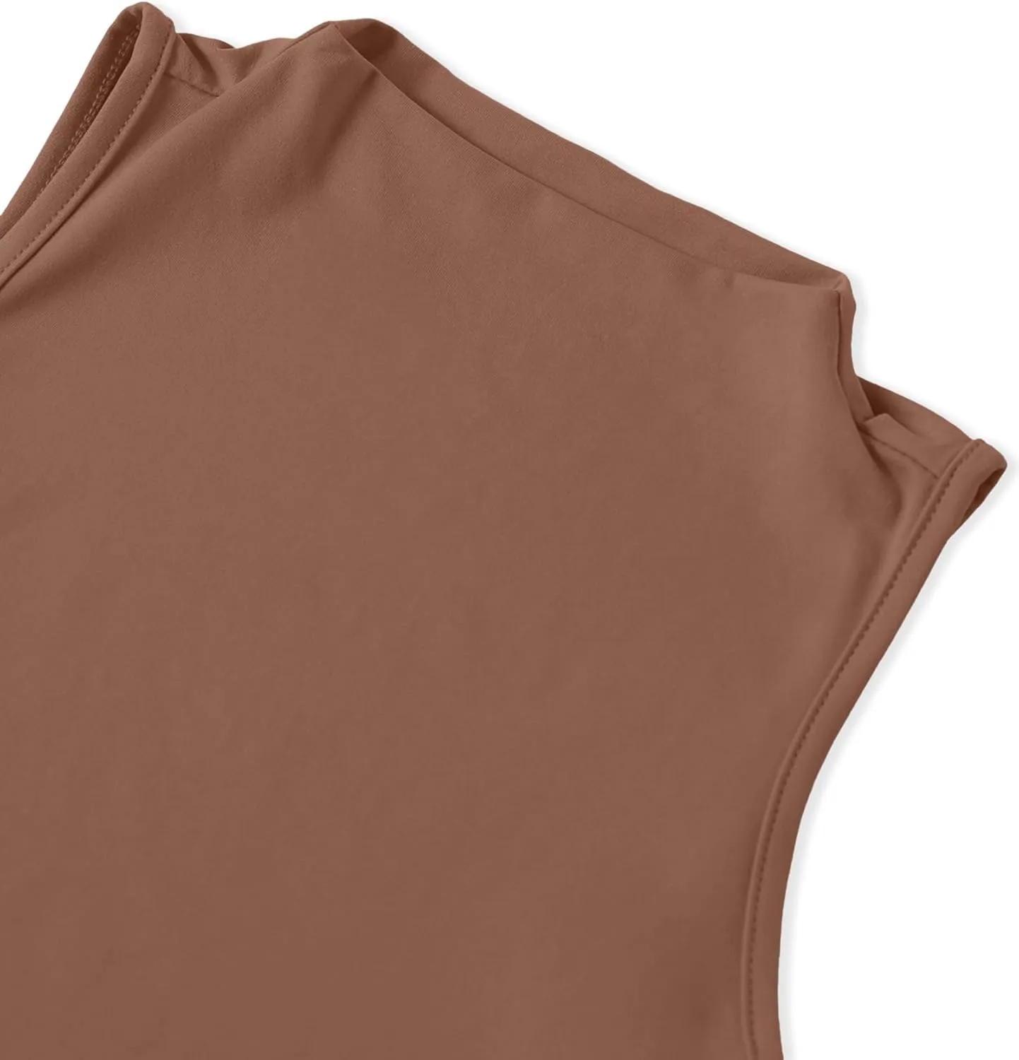 LovelyWholesale Womens Sexy Crop Tops Turtle Neck Summer Tank Top Sleeveless Shirt