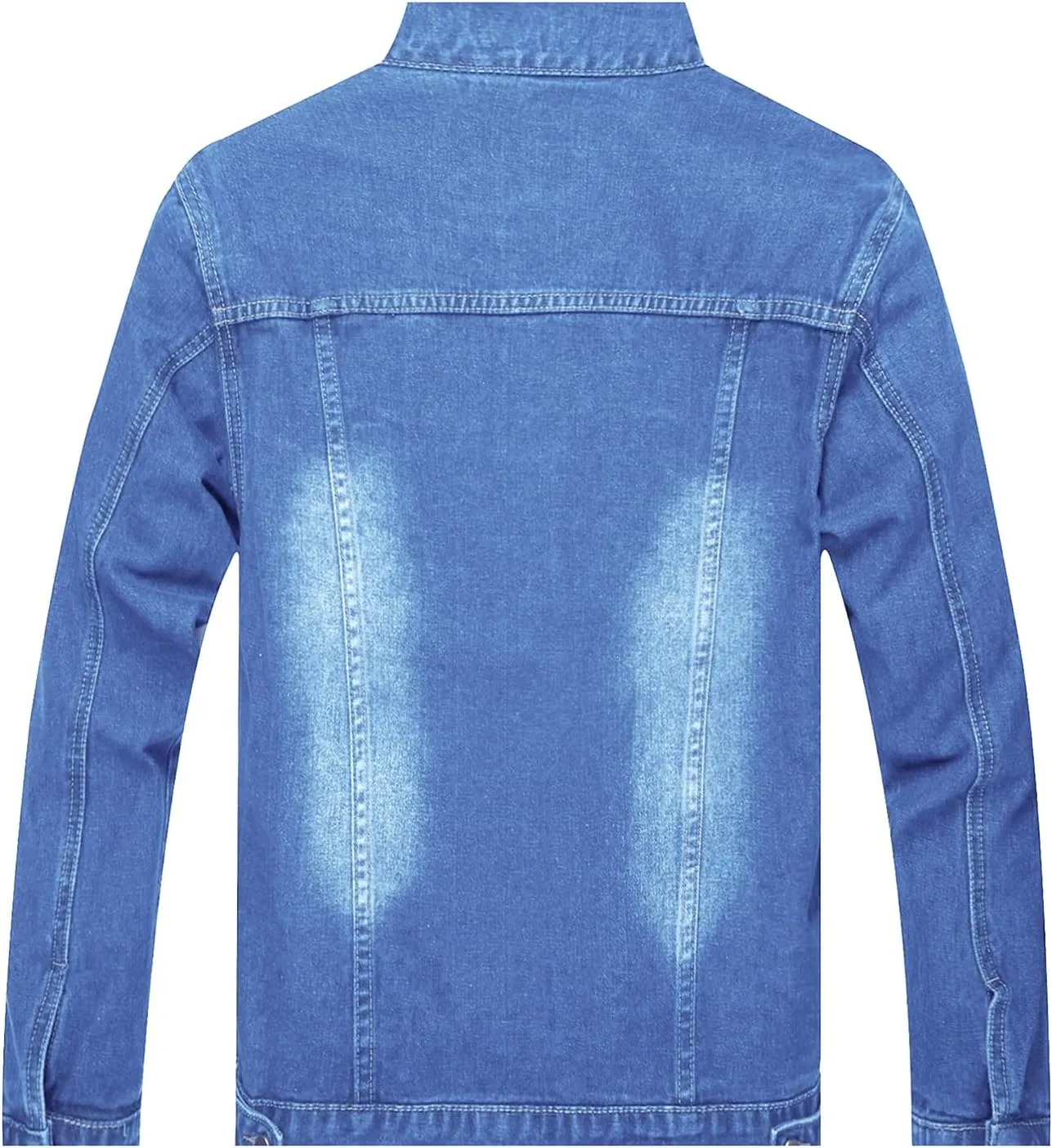 LZLER Denim Jacket Men American Flag Trucker Jackets Classic Slim Fit Jean Jacket for Men
