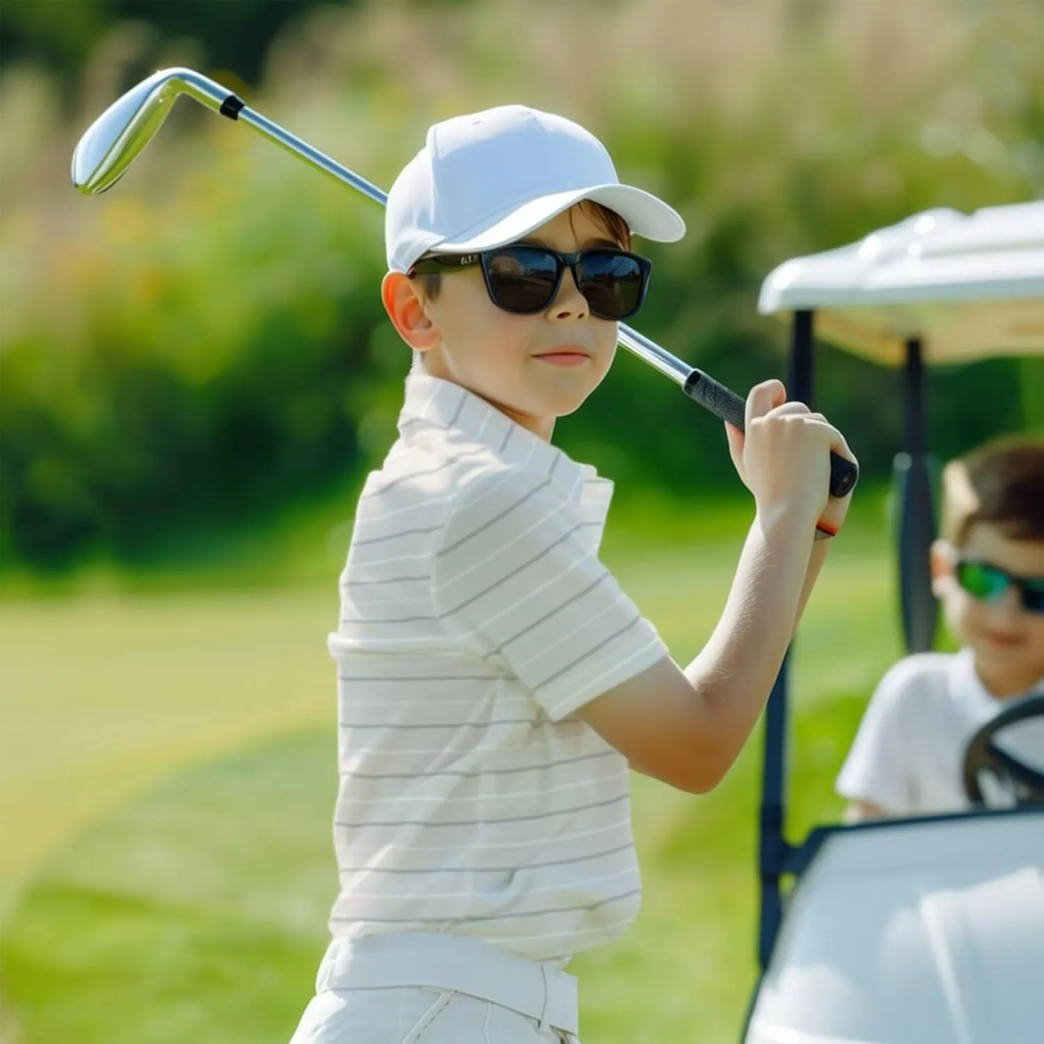 M MAELREG Boys Polo Shirt Short Sleeve Performance Moisture Wicking Dry fit Casual Striped Golf Shirts for Boys