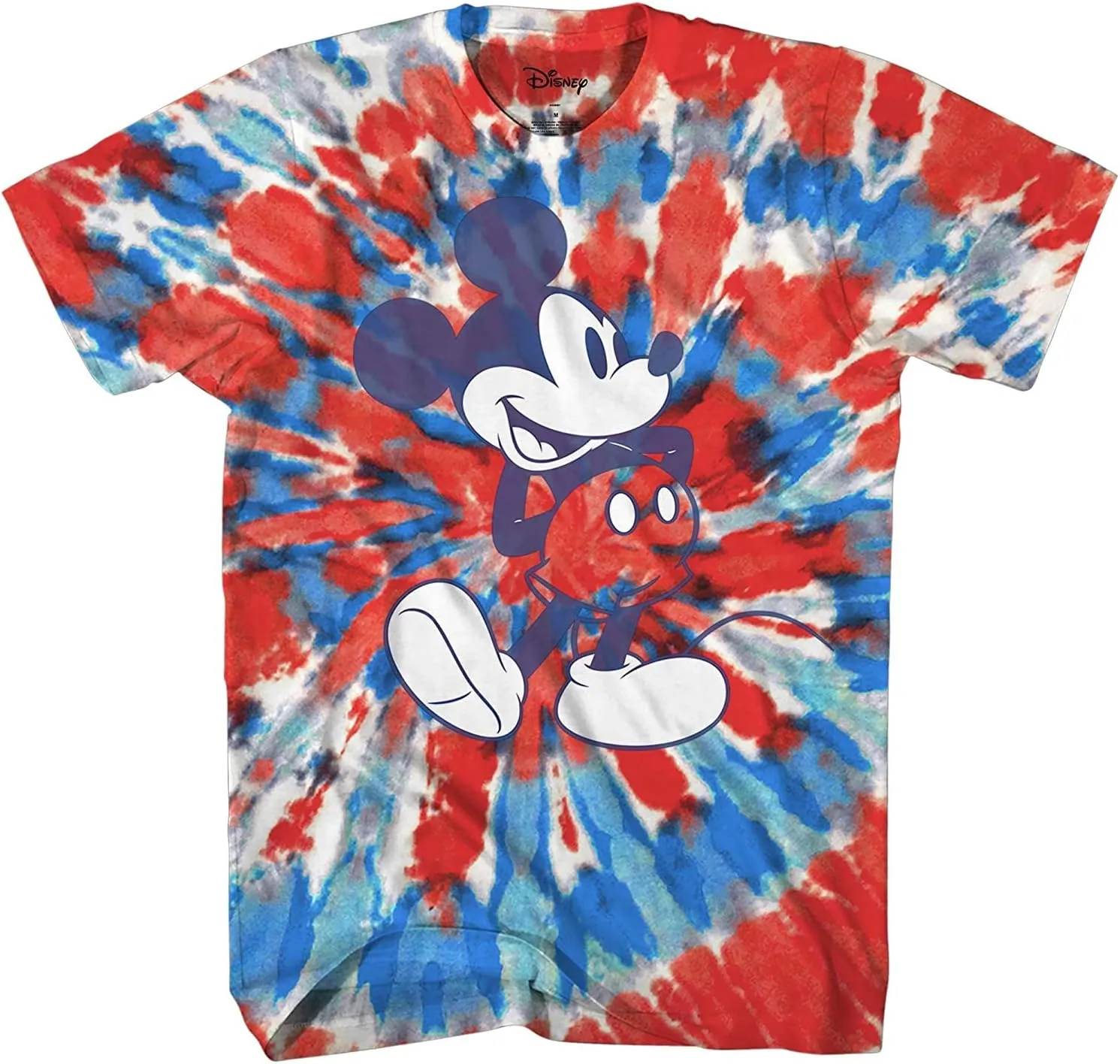 Mad Mickey Mouse Distressed Design T-Shirt for Adults
