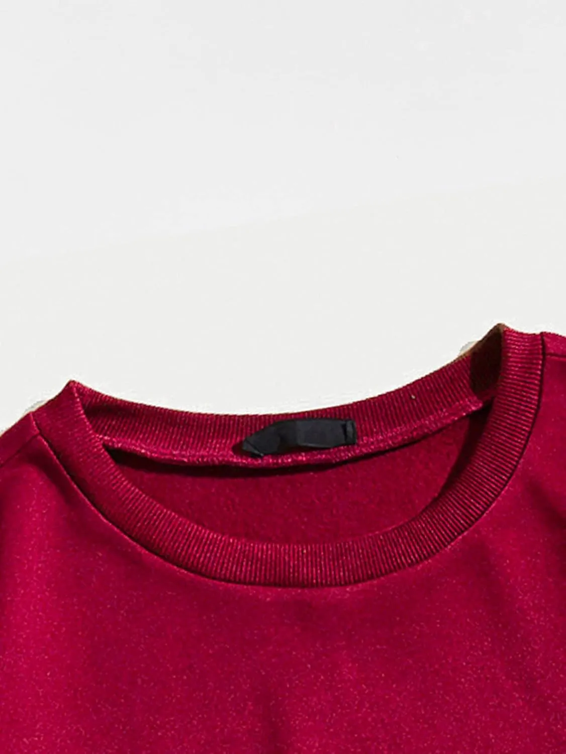 MakeMeChic Women's Casual Cute Oversized Long Sleeve Round Crew Neck Sweatshirt Pullover Top