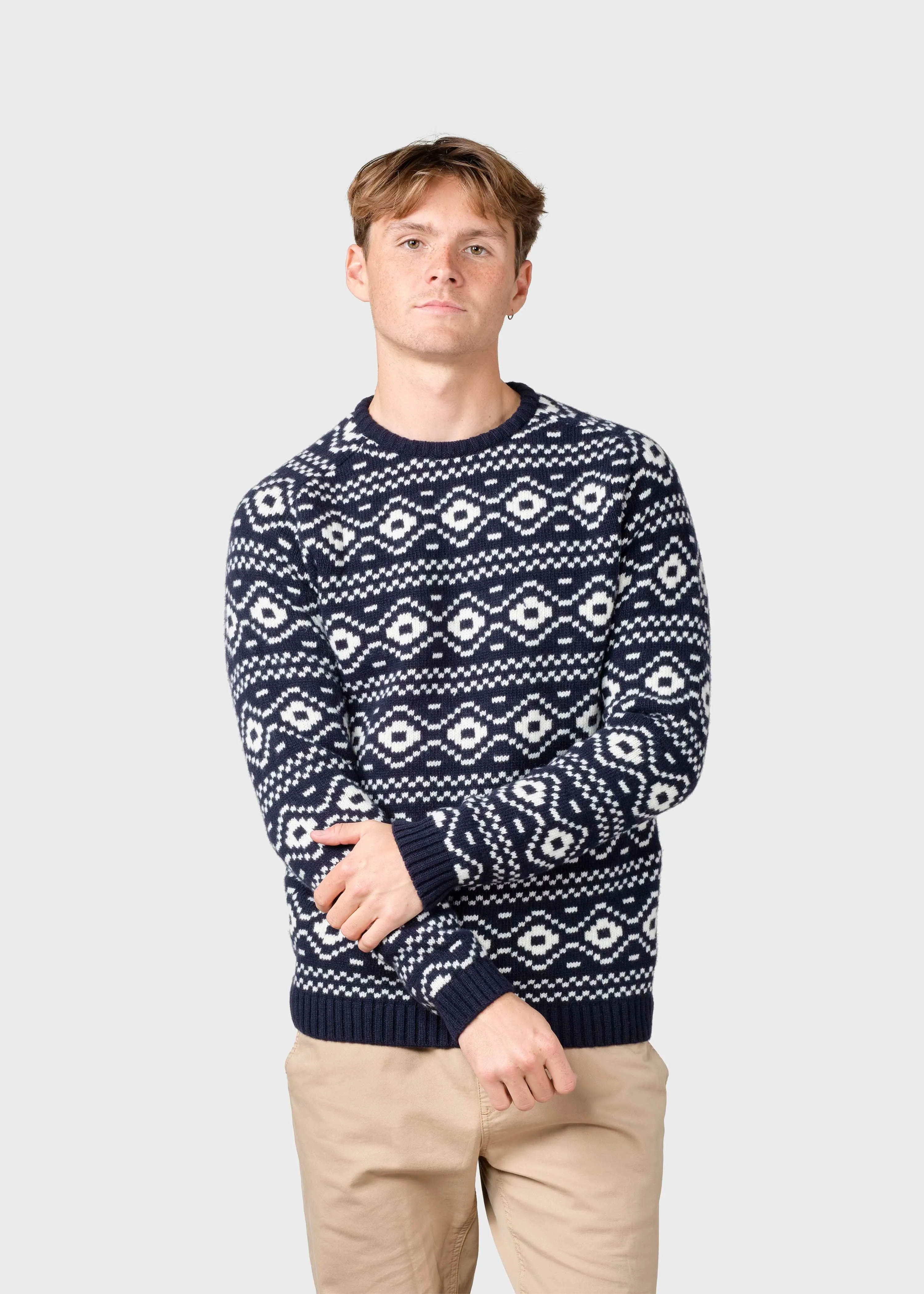 Marlon knit  - Navy/cream