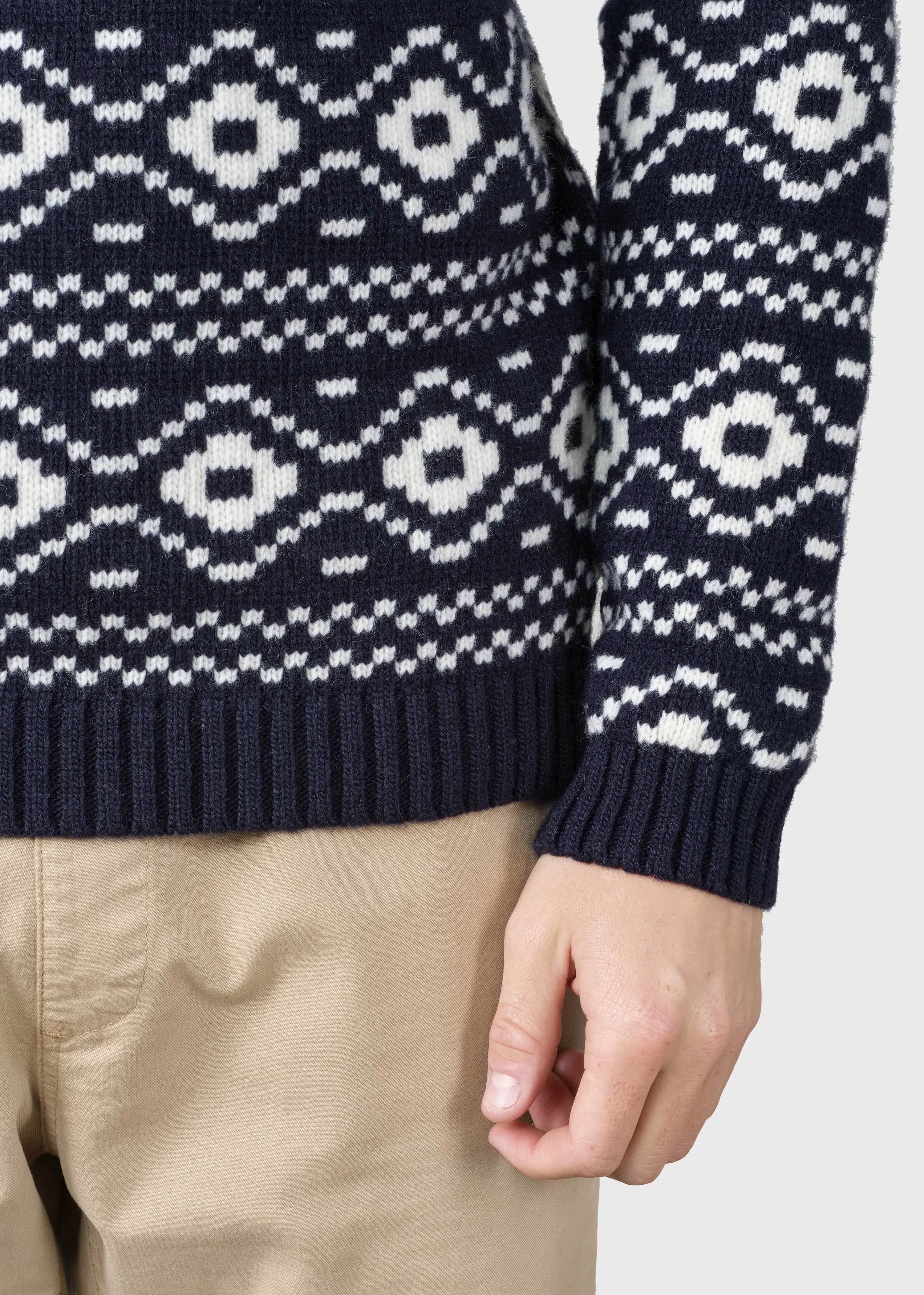 Marlon knit  - Navy/cream