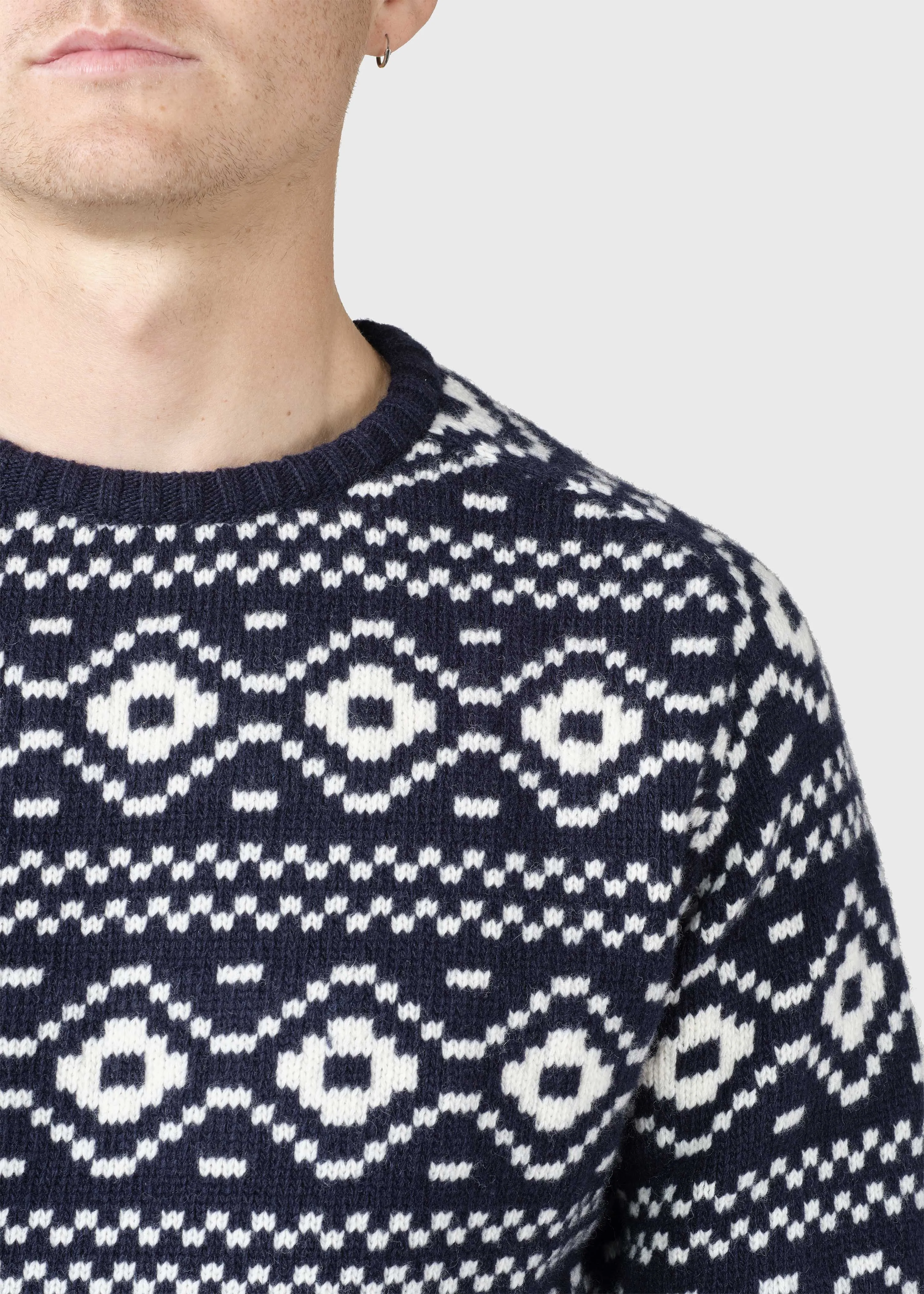 Marlon knit  - Navy/cream